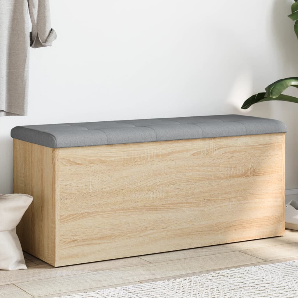 Storage Bench Sonoma Oak 102x42x45 cm Engineered Wood