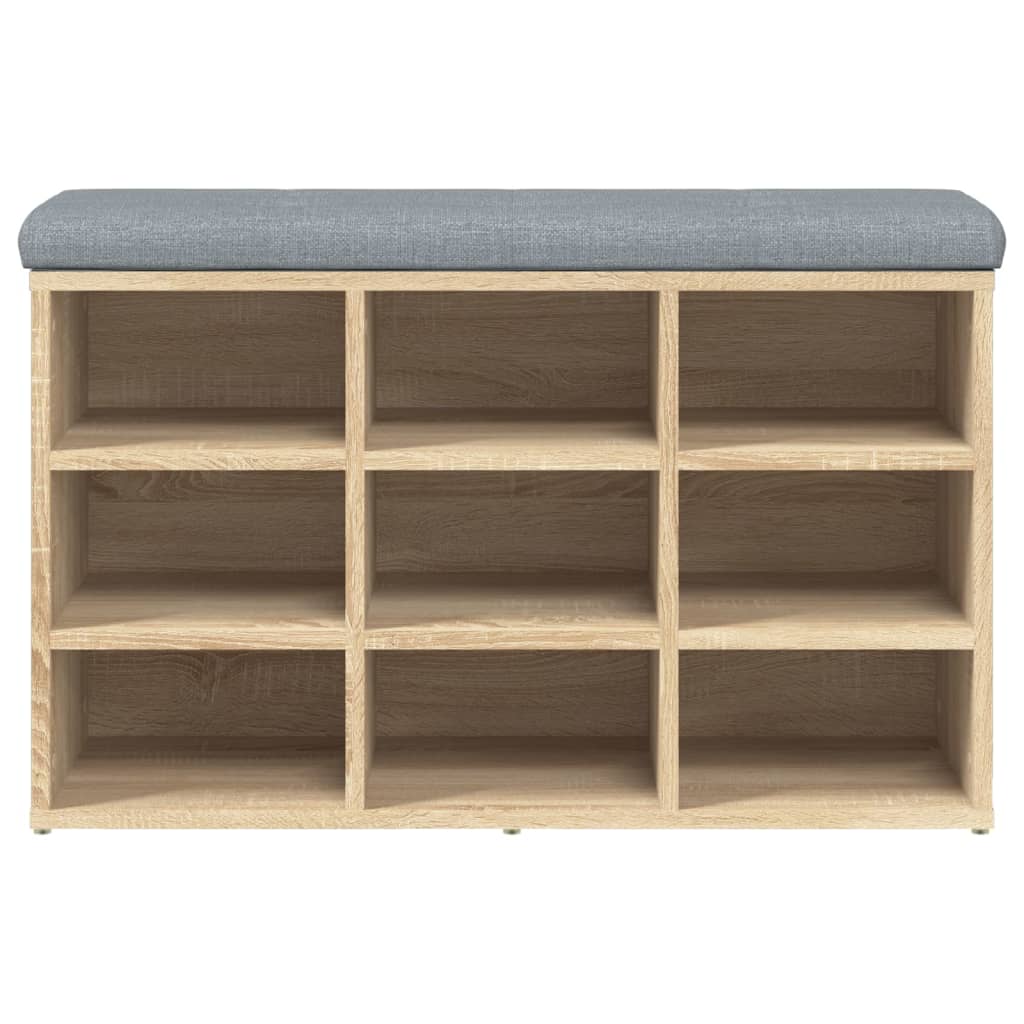 Shoe Bench Sonoma Oak 82x32x50 cm Engineered Wood