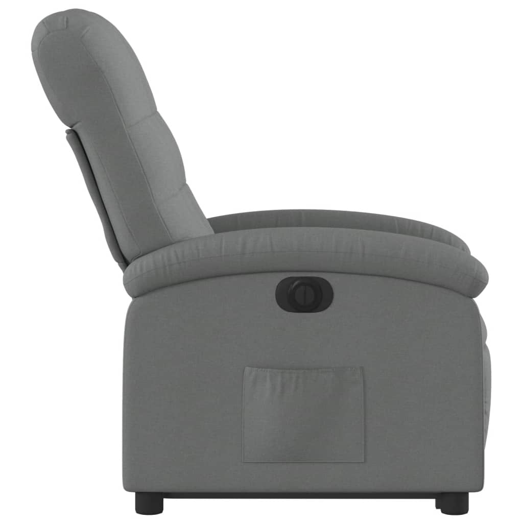 Electric Stand up Recliner Chair Dark Grey Fabric