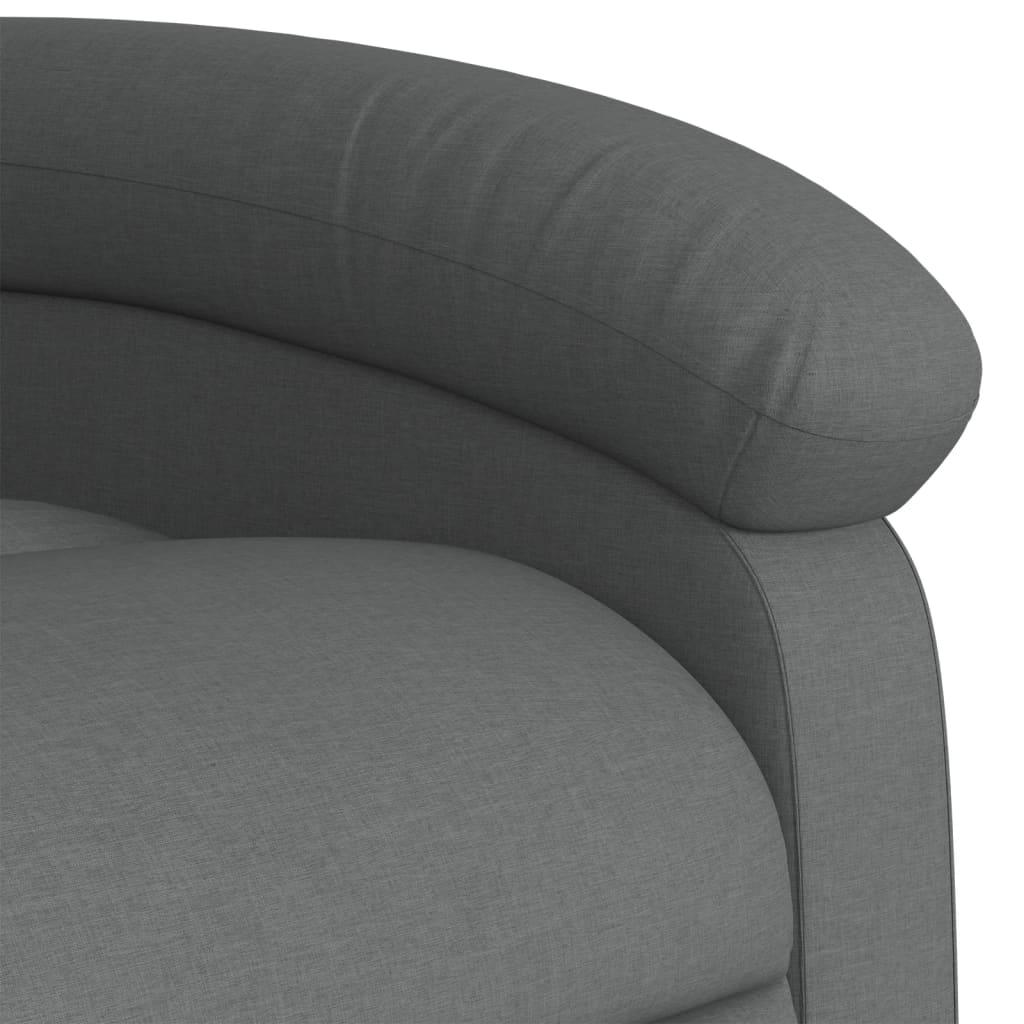 Electric Stand up Massage Recliner Chair Dark Grey Fabric