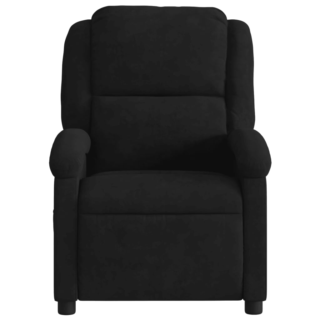 Electric Recliner Chair Black Velvet