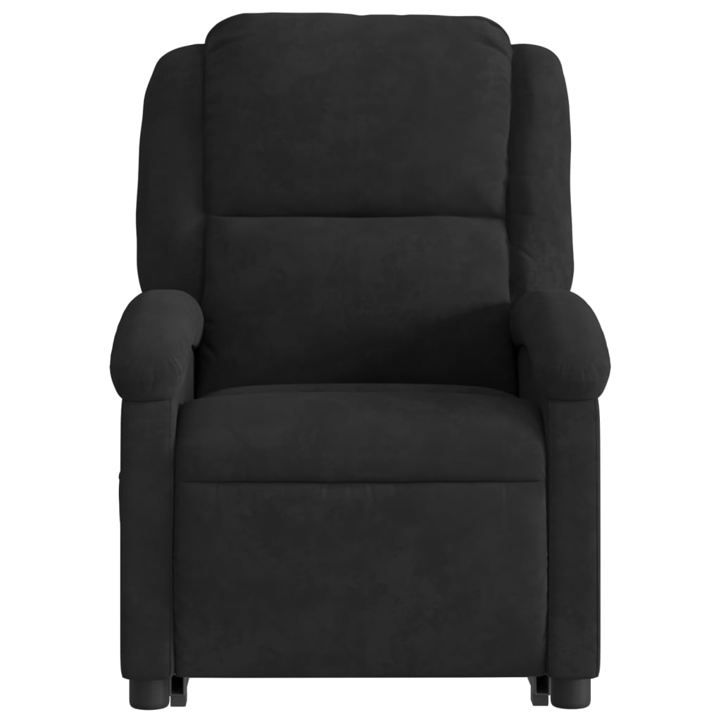 Stand up Recliner Chair Black Velvet