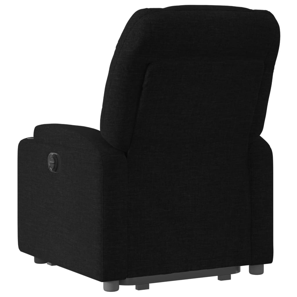Electric Stand up Recliner Chair Black Fabric