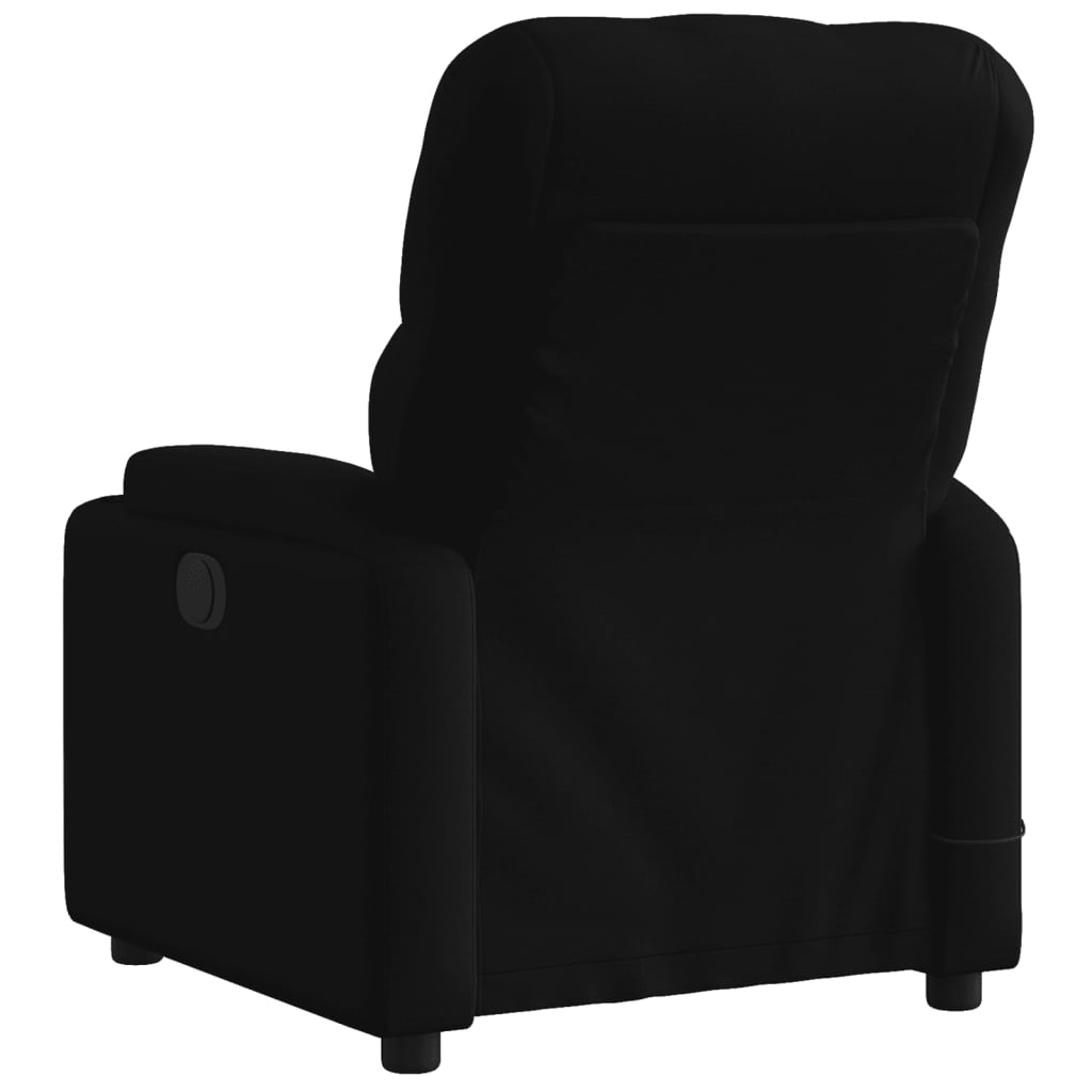 Electric Massage Recliner Chair Black Fabric