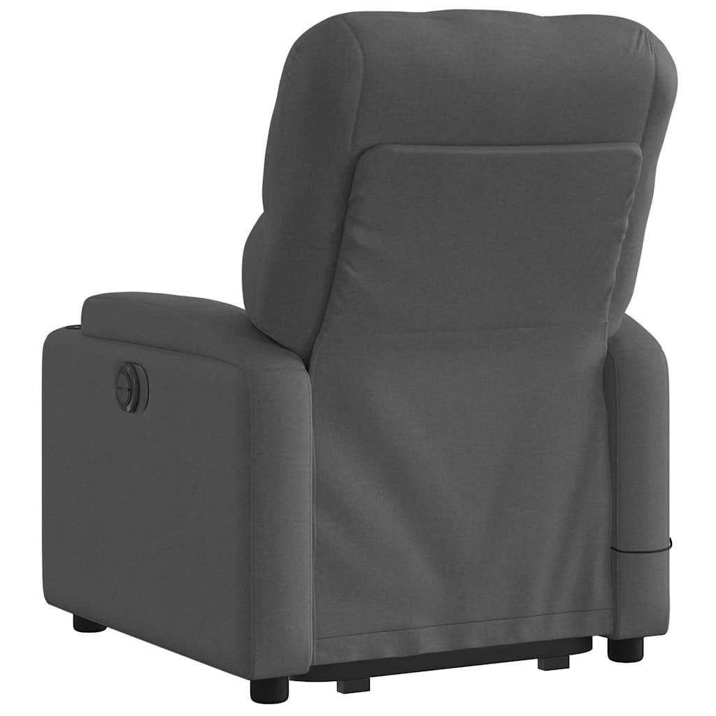 Electric Stand up Massage Recliner Chair Dark Grey Fabric