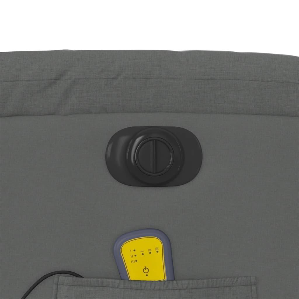 Electric Massage Recliner Chair Dark Grey Fabric