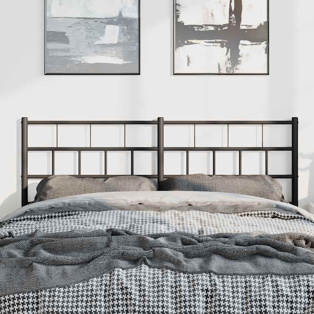 Metal Replace Headboard Black 135 cm