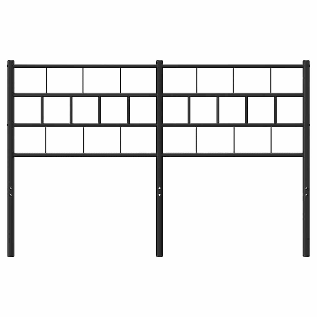 Metal Replace Headboard Black 135 cm