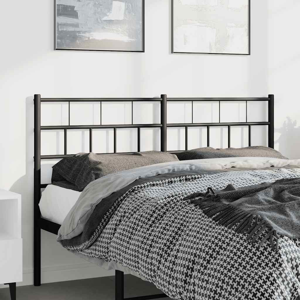 Metal Replace Headboard Black 135 cm