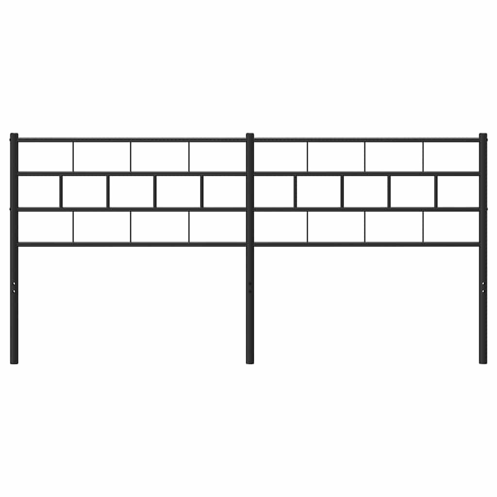 Metal Replace Headboard Black 180 cm