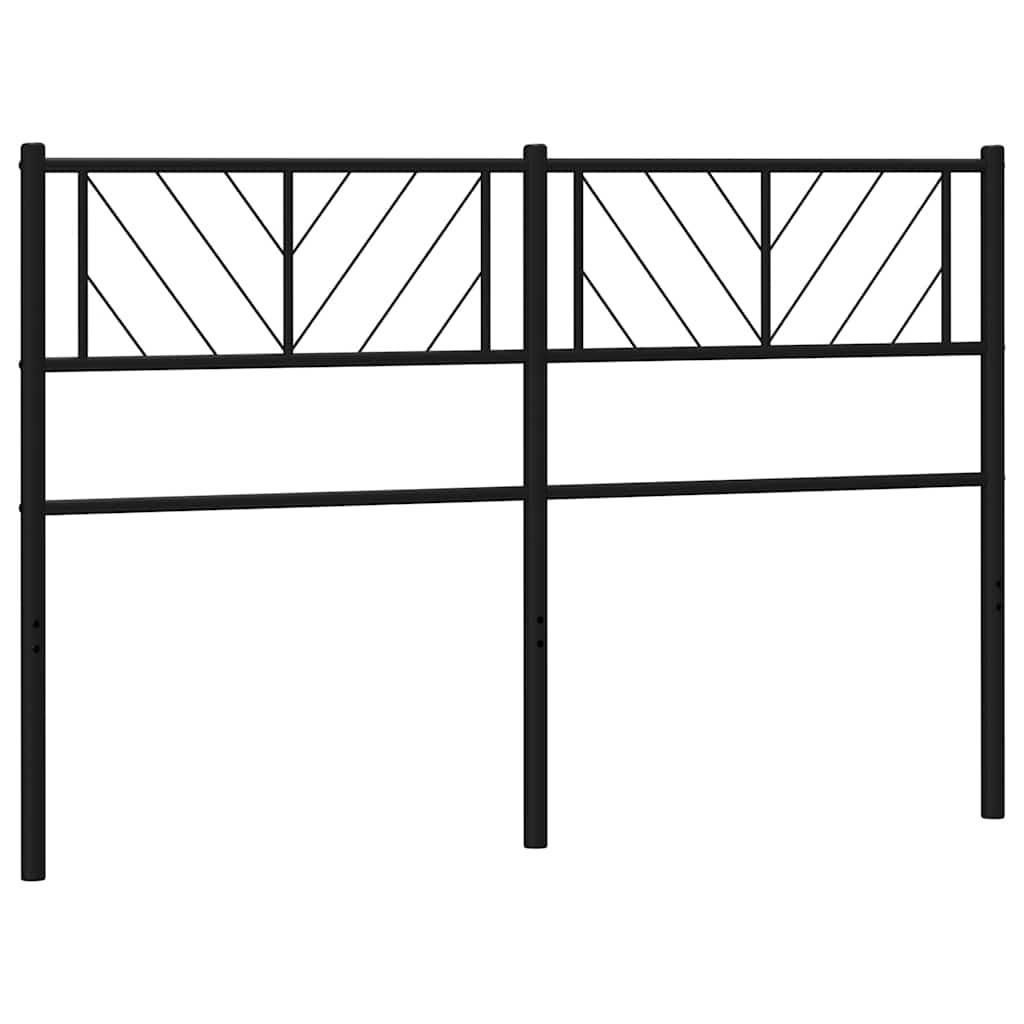 Metal Replace Headboard Black 135 cm