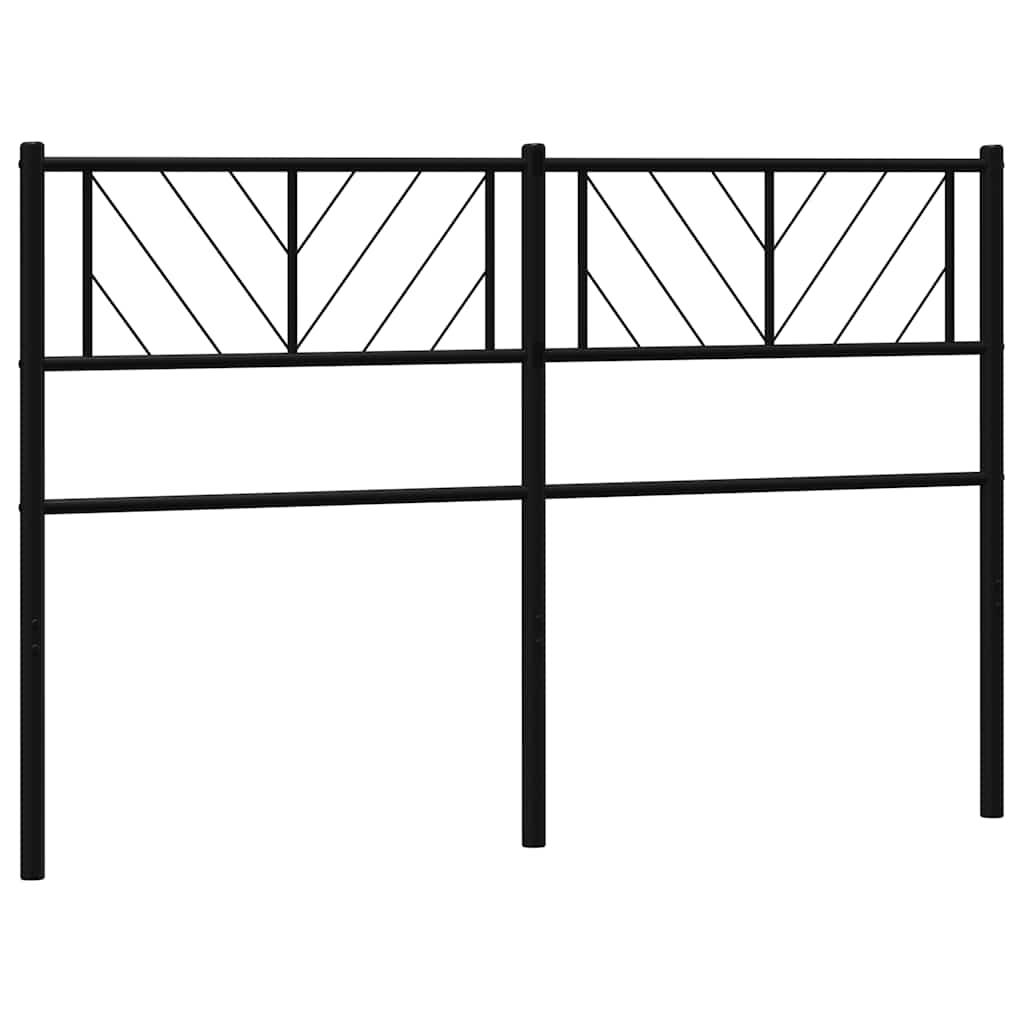 Metal Replace Headboard Black 135 cm
