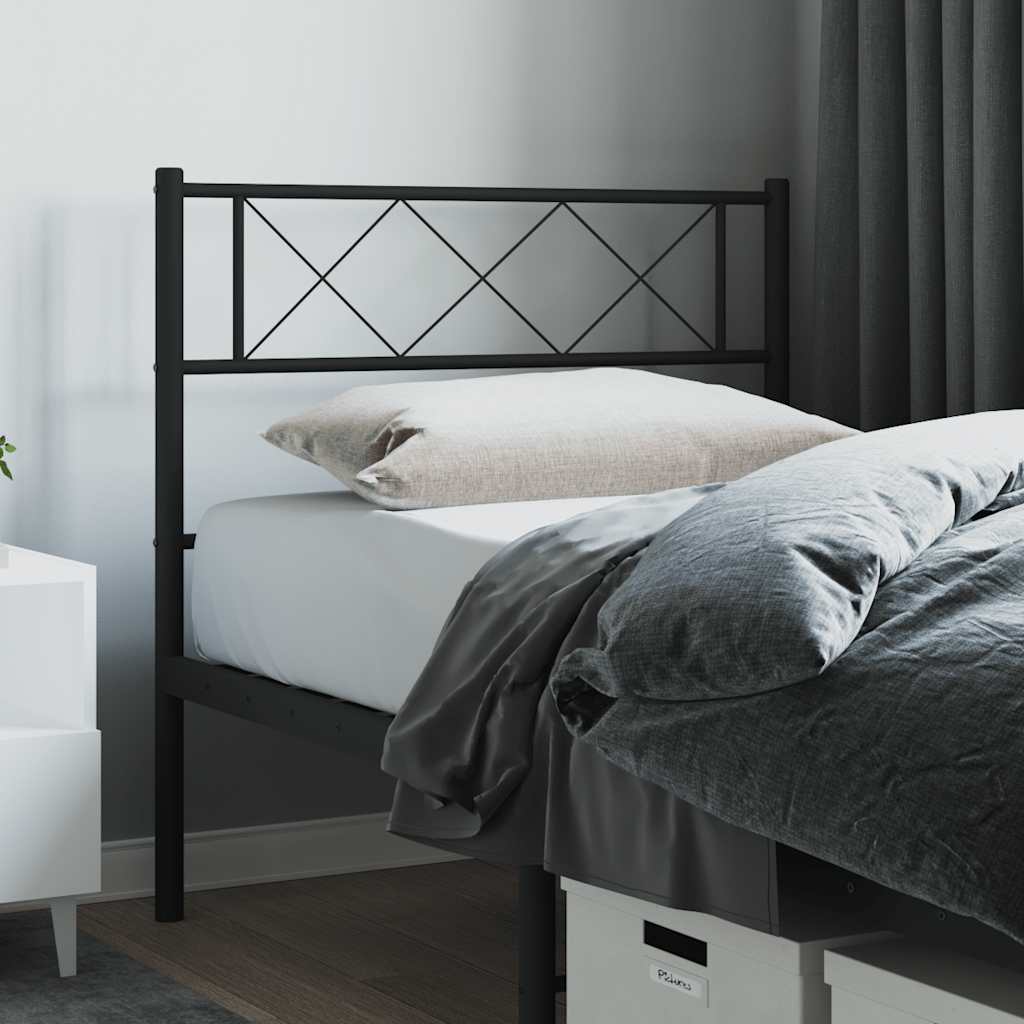 Metal Replace Headboard Black 107 cm
