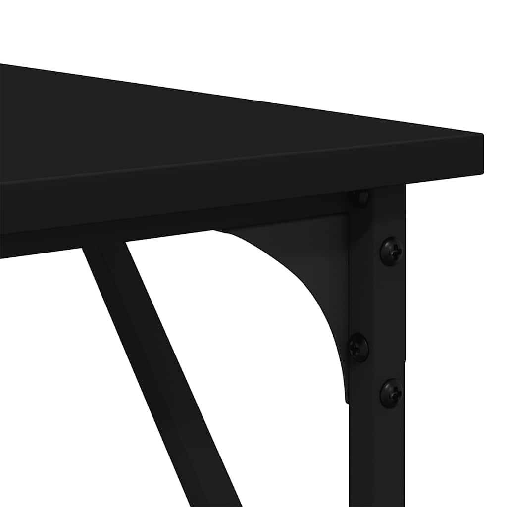 Desk Black 149x149x75 cm Engineered Wood
