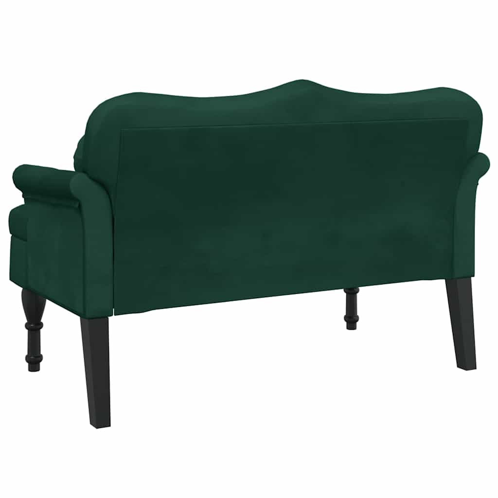 Bench with Cushions Dark Green 120.5x65x75 cm Velvet