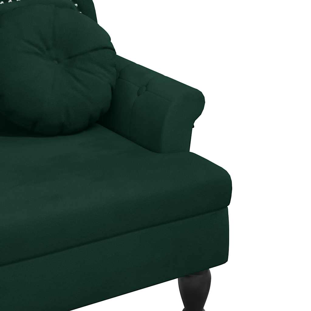 Bench with Cushions Dark Green 120.5x65x75 cm Velvet