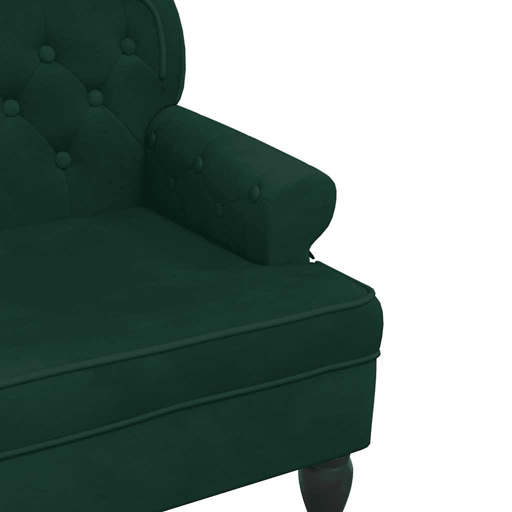 Bench with Backrest Dark Green 119.5x64.5x75 cm Velvet