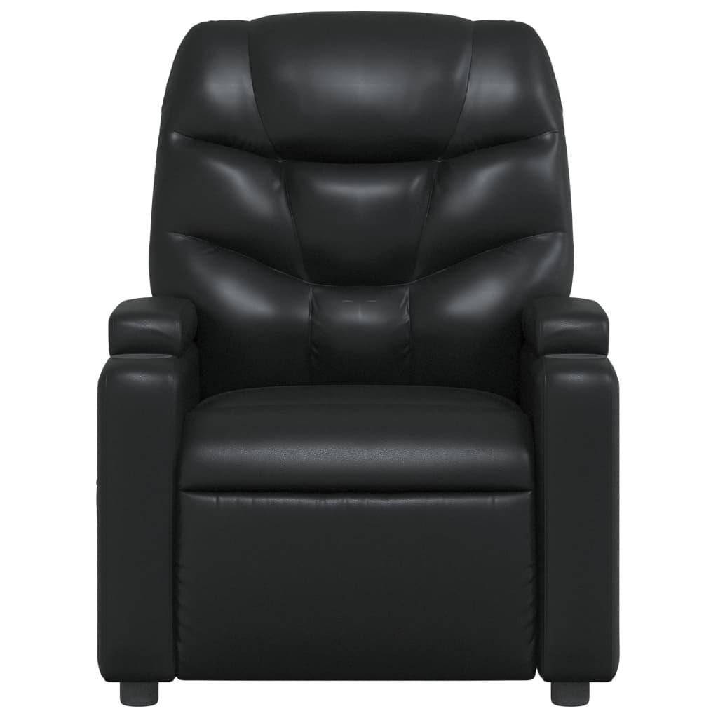 Recliner Chair Black Faux Leather