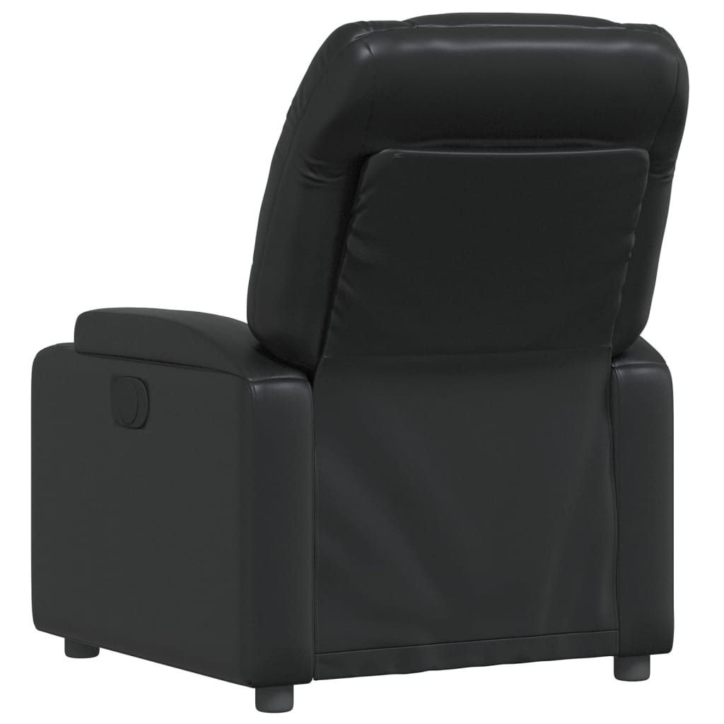 Recliner Chair Black Faux Leather