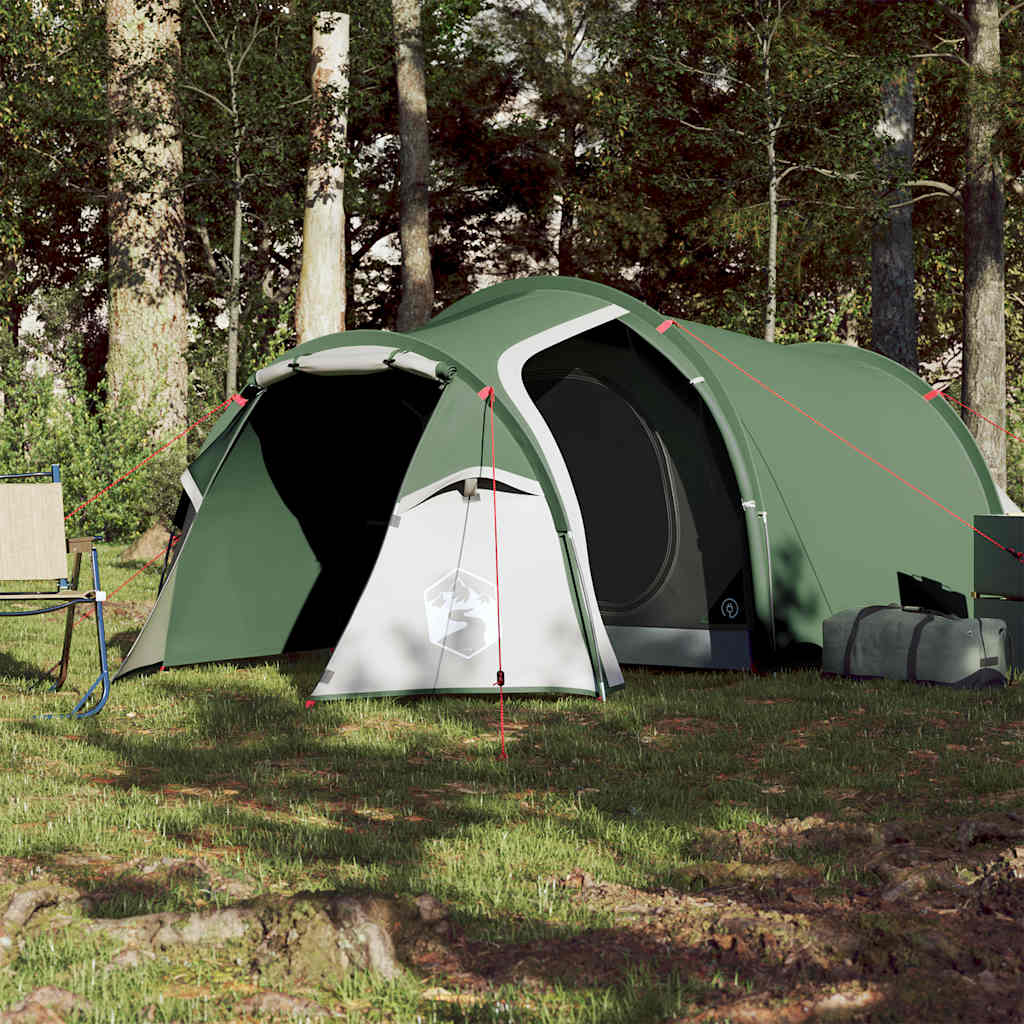 Camping Tent Tunnel 2-Person Green Waterproof