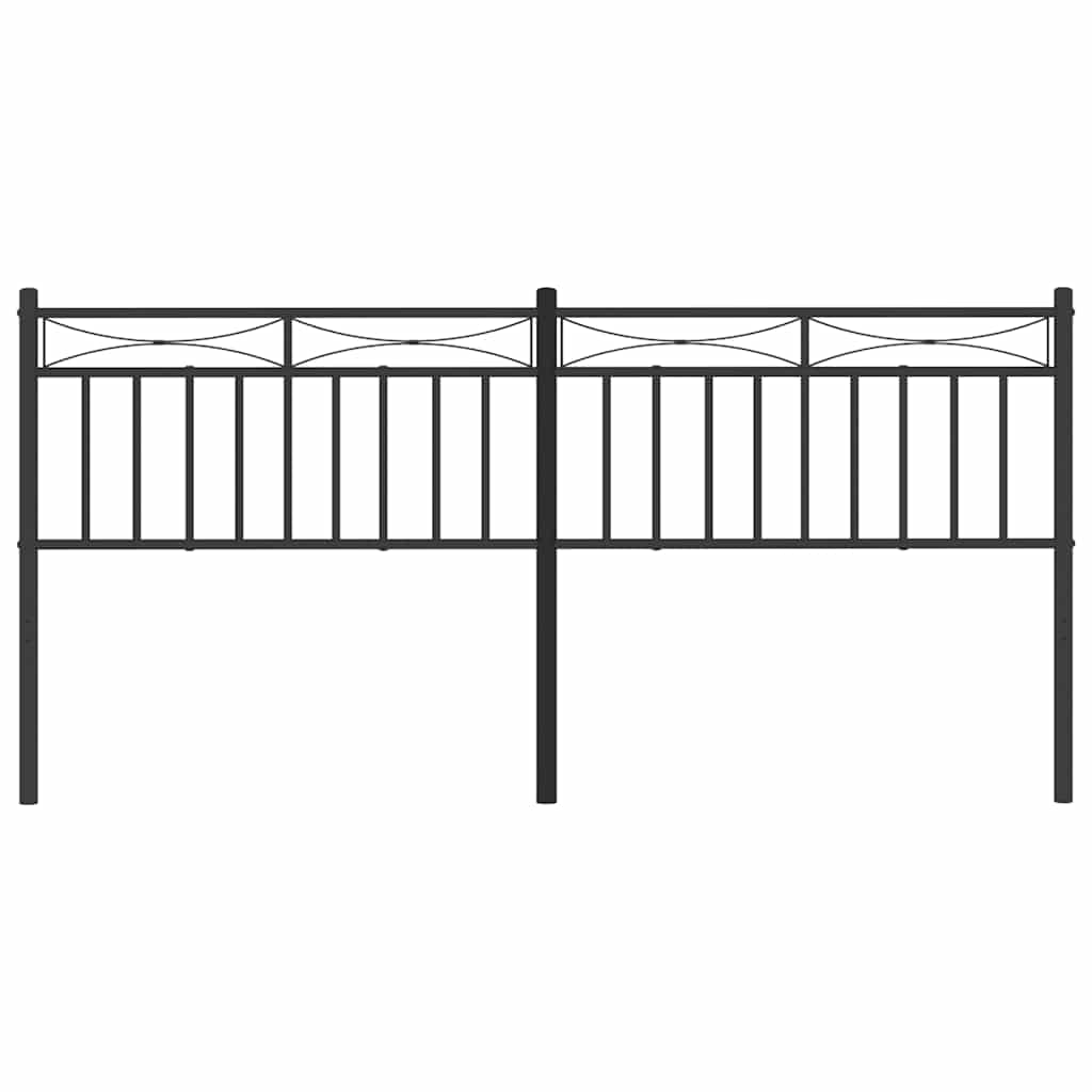 Metal Replace Headboard Black 180 cm