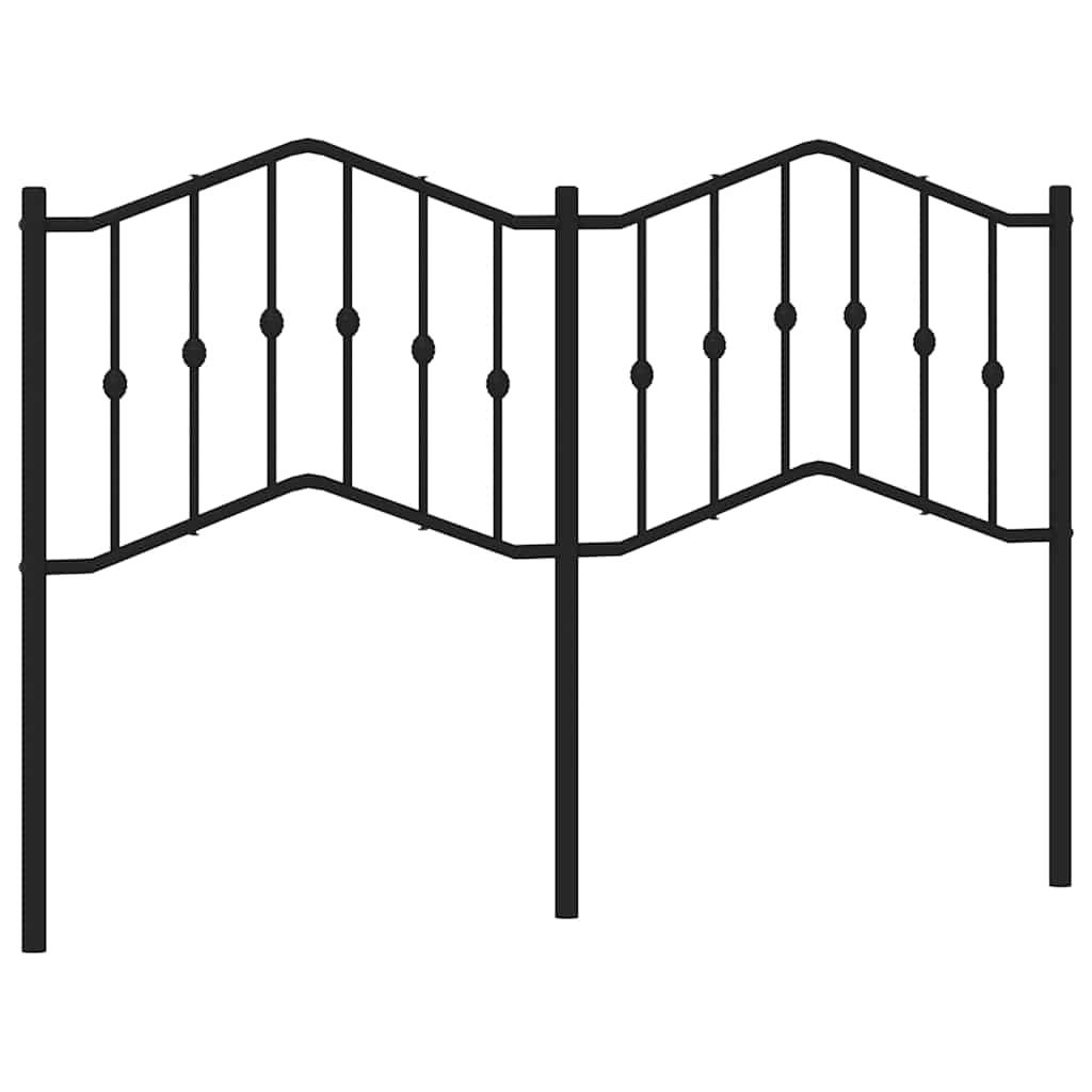 Metal Replace Headboard Black 135 cm