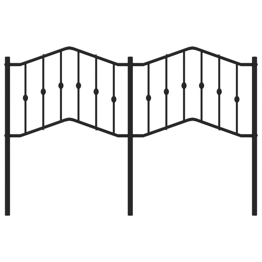 Metal Replace Headboard Black 150 cm