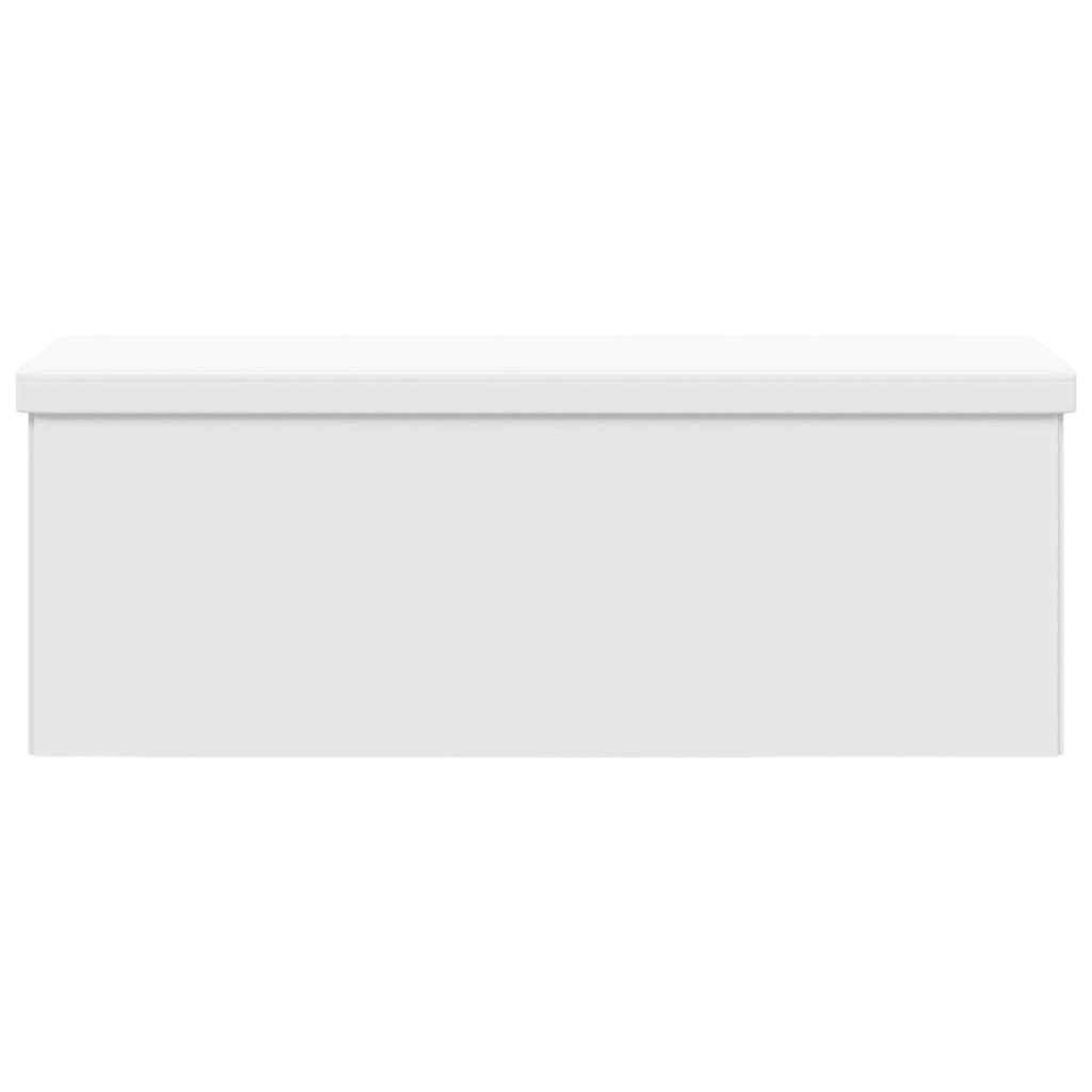 Storage Bench Foldable White PVC