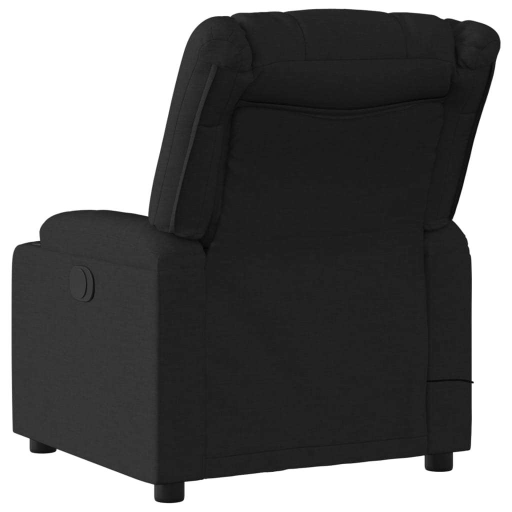 Electric Massage Recliner Chair Black Fabric