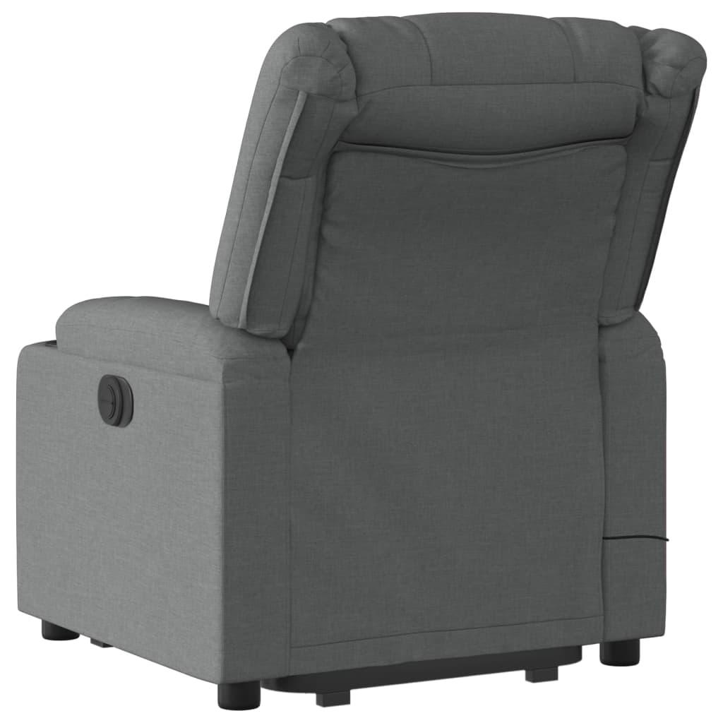 Electric Stand up Massage Recliner Chair Dark Grey Fabric