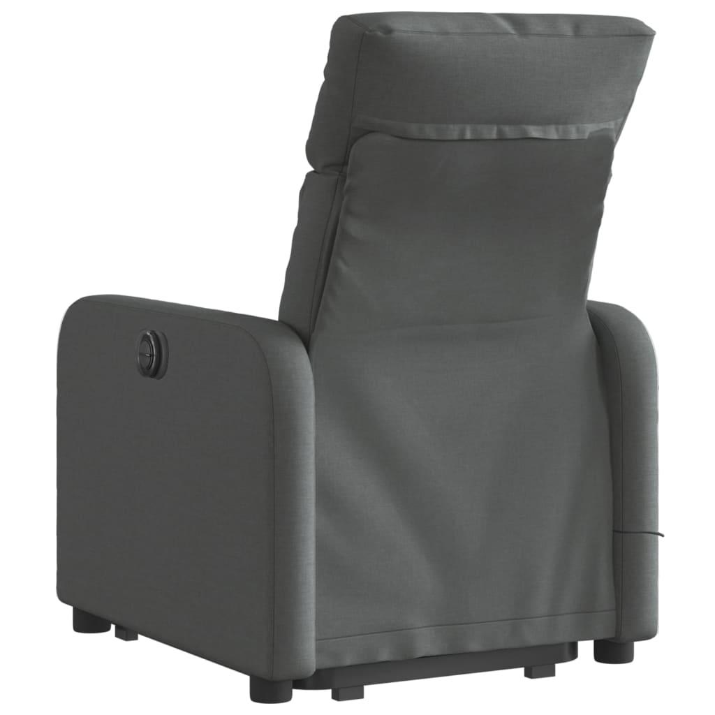 Stand up Massage Recliner Chair Dark Grey Fabric