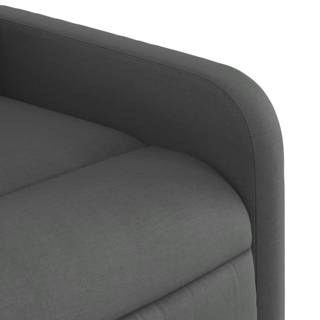 Stand up Massage Recliner Chair Dark Grey Fabric