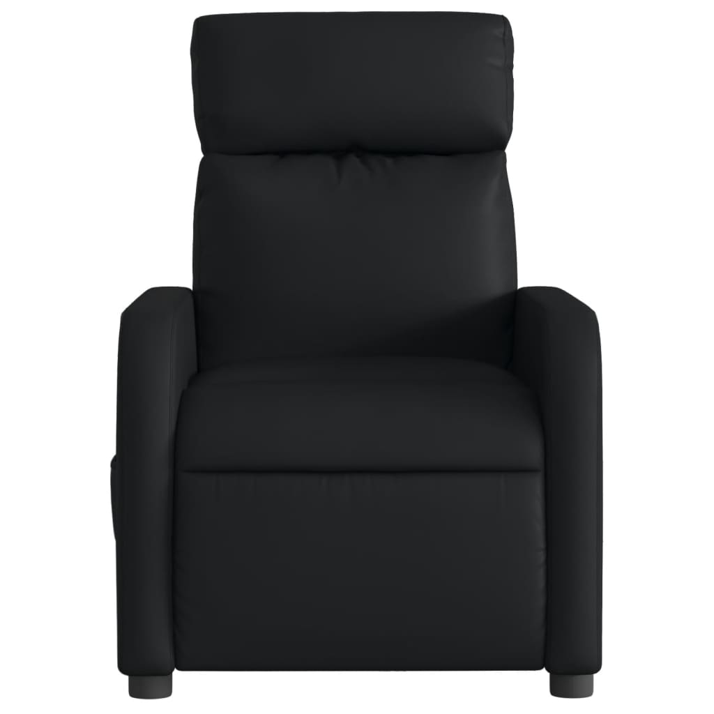 Electric Massage Recliner Chair Black Faux Leather