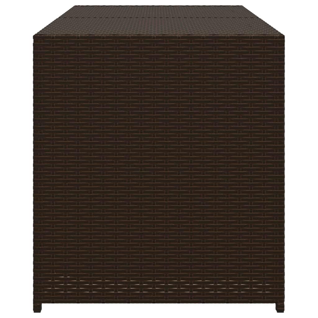Garden Storage Box Brown 283L Poly Rattan