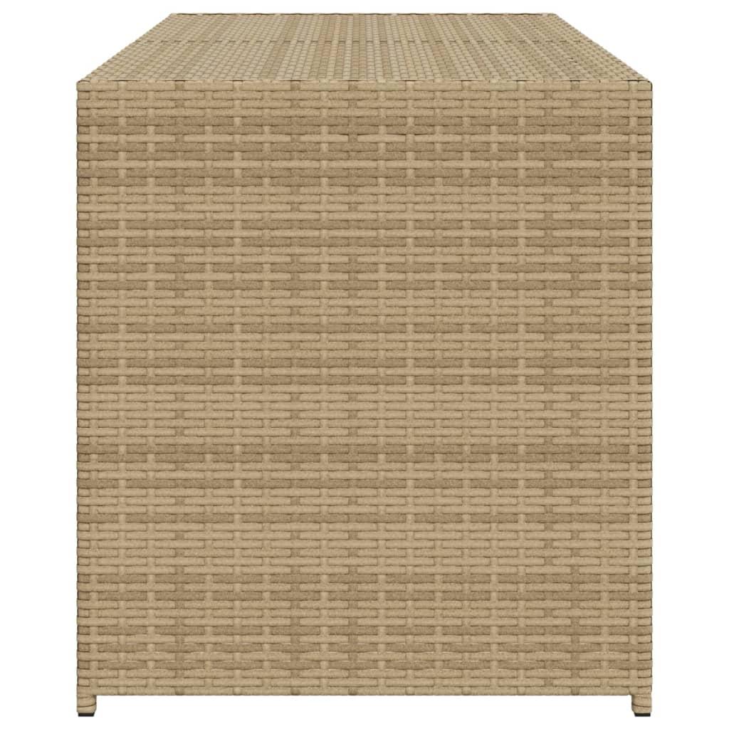 Garden Storage Box Mix Beige 283L Poly Rattan