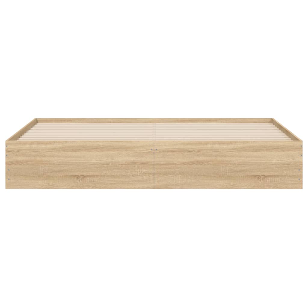Bed Frame with Drawers without Mattress Sonoma Oak 180x200 cm