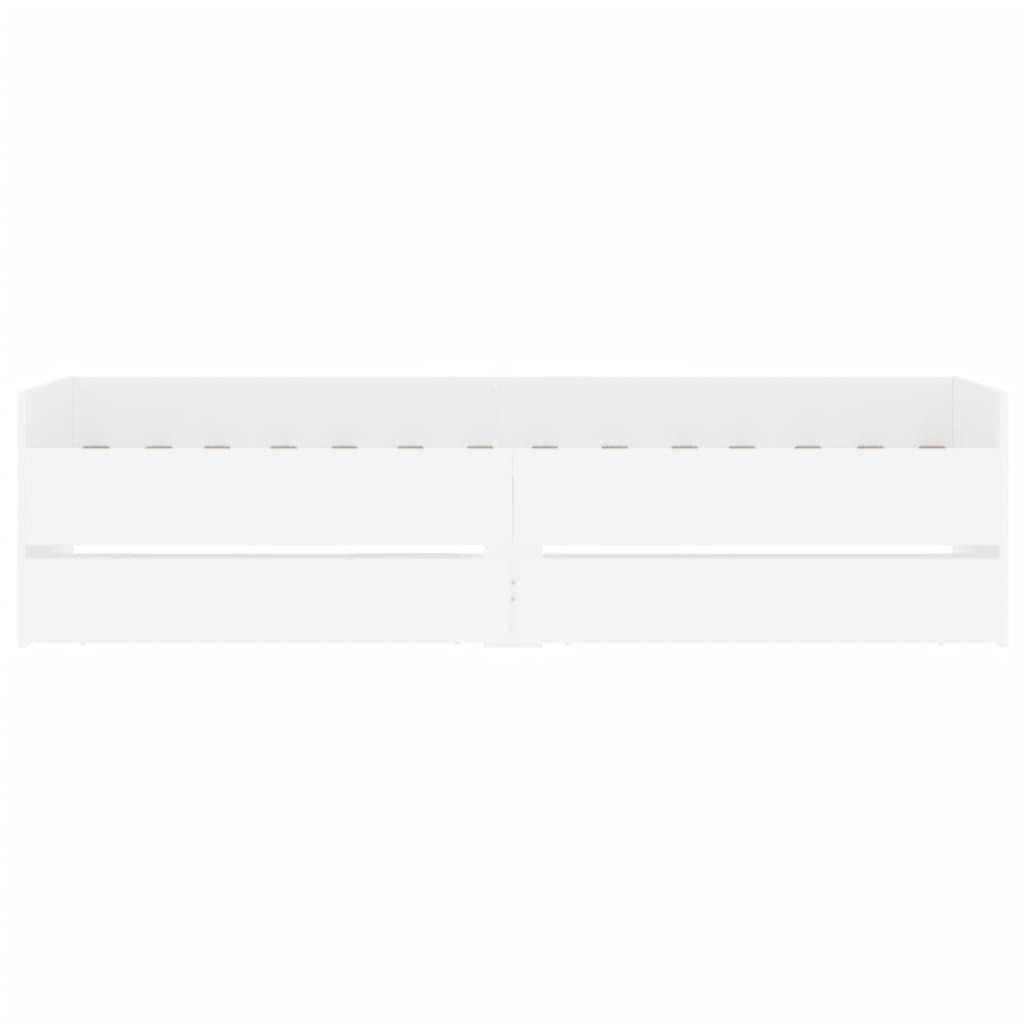 Bed Frame with Drawers without Mattress White 90x190 cm
