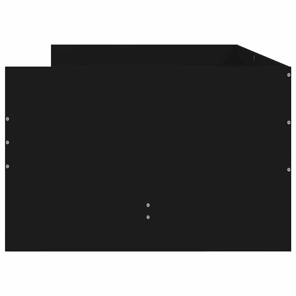 Bed Frame with Drawers without Mattress Black 90x190 cm