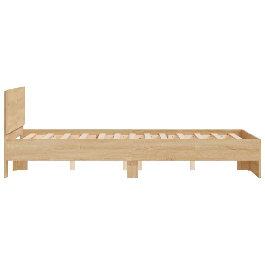 Bed Frame without Mattress Sonoma Oak 135x190 cm