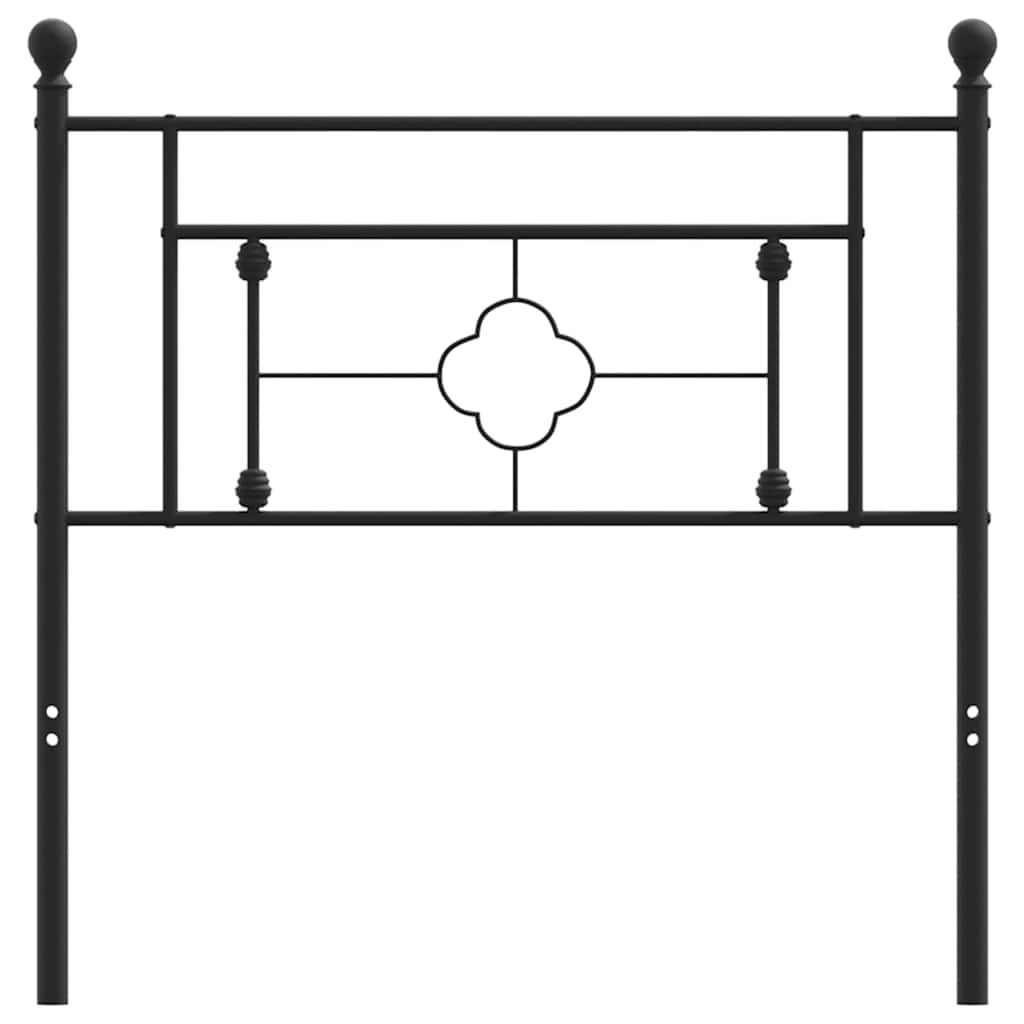 Metal Replace Headboard Black 90 cm