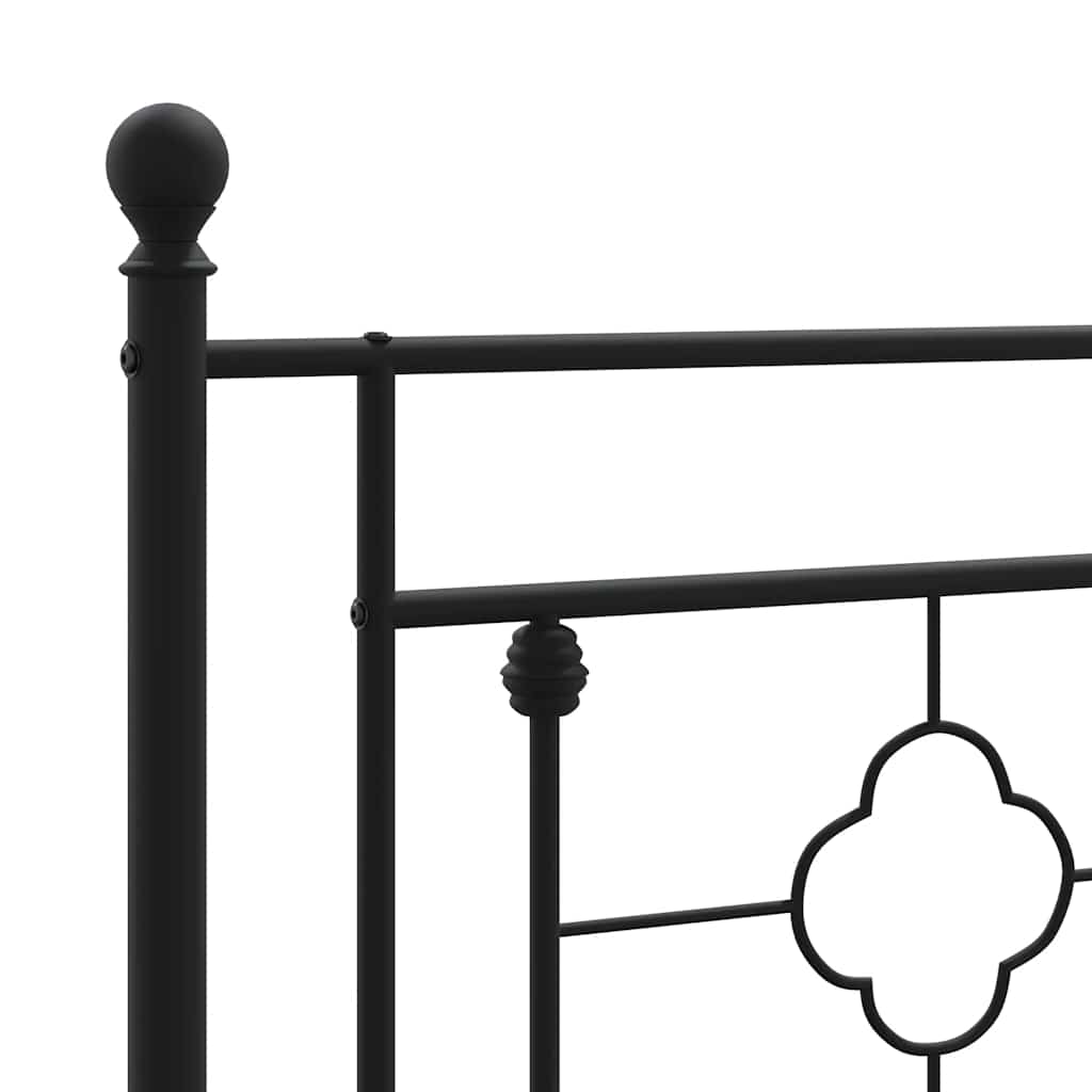 Metal Replace Headboard Black 90 cm