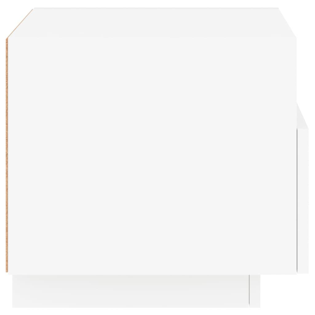 Bedside Cabinets with LED Lights 2 pcs White 40x39x37 cm