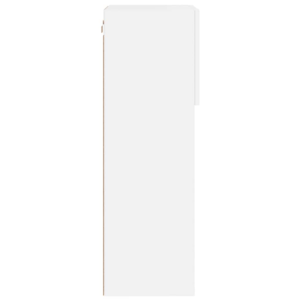 TV Cabinets with LED Lights 2 pcs White 40.5x30x90 cm