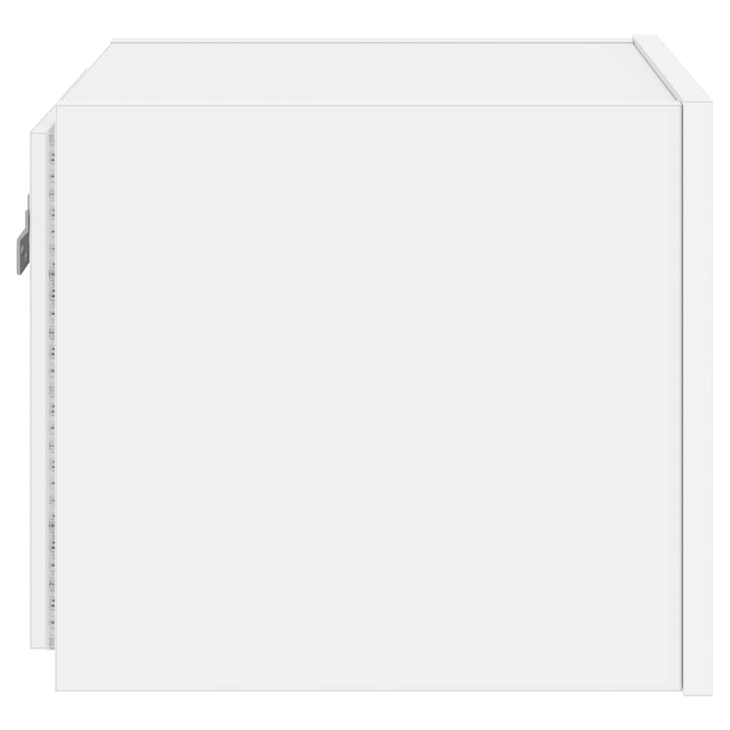 TV Wall Cabinets with LED Lights 2 pcs White 30.5x35x30 cm