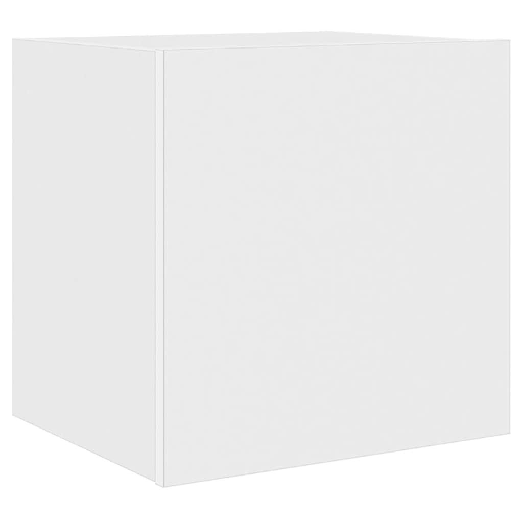 TV Wall Cabinets with LED Lights 2 pcs White 40.5x35x40 cm