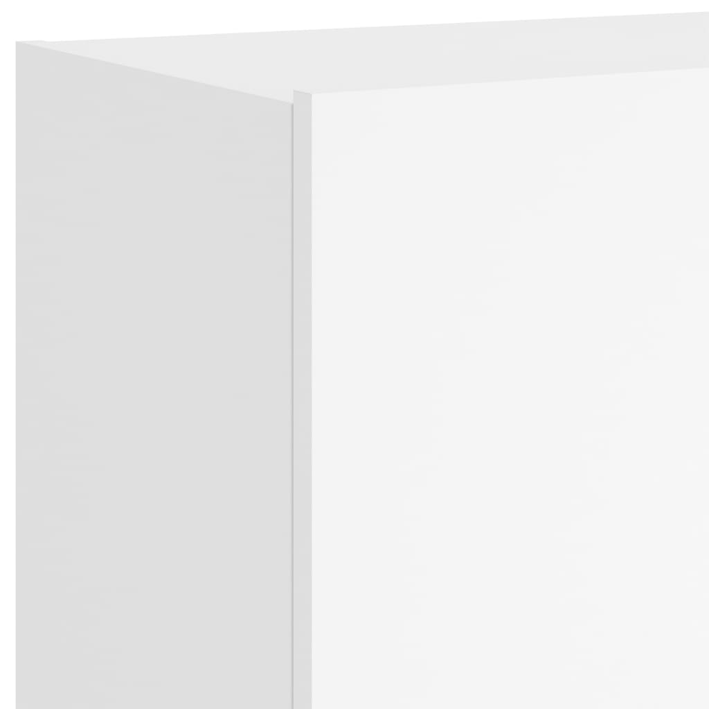 TV Wall Cabinet with LED Lights White 80x35x41 cm