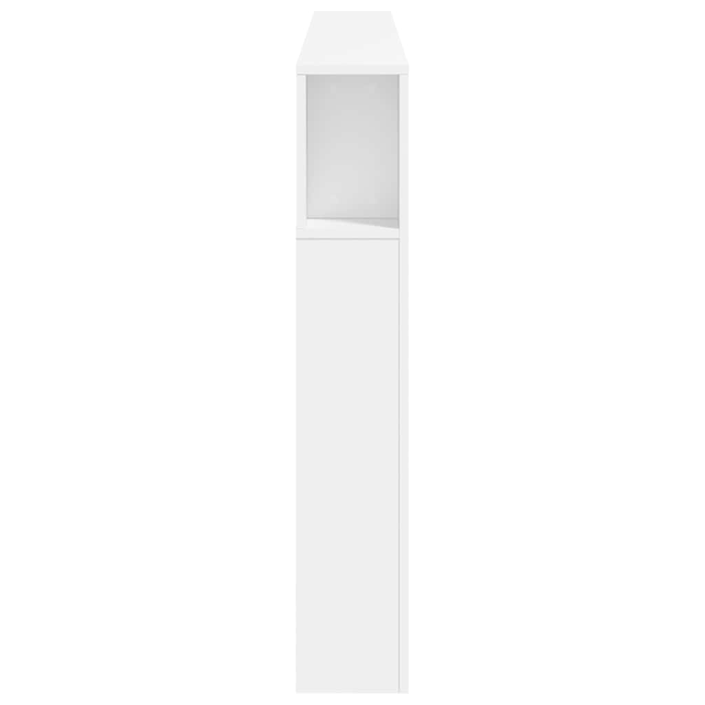 LED Headboard White 200 cm Engineered Wood