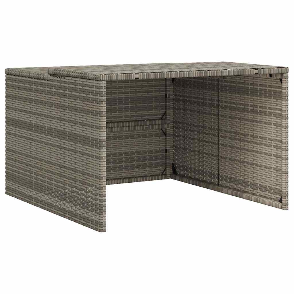 Robot Mower Garage Grey 86x90x52/57 cm Poly Rattan