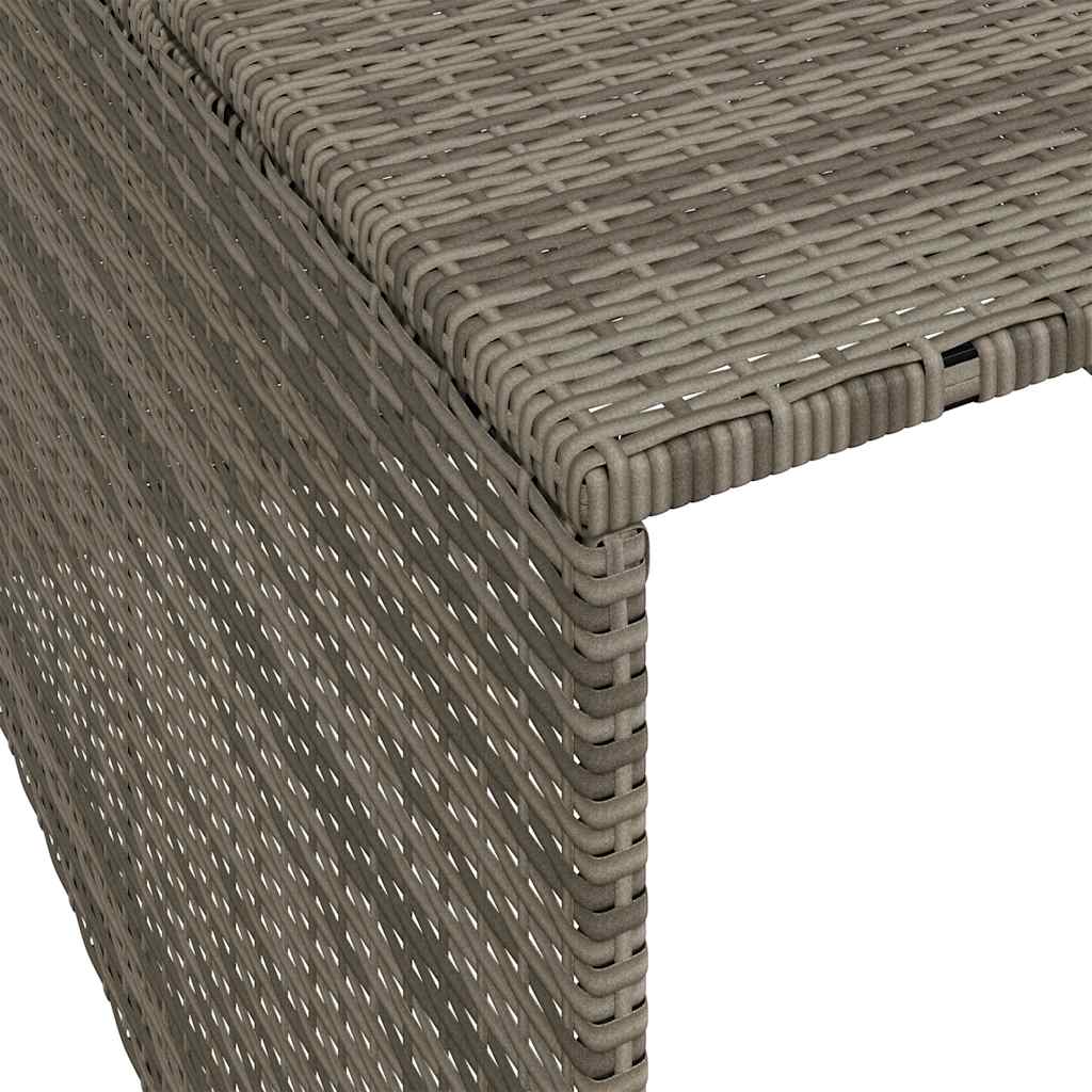 Robot Mower Garage Grey 86x90x52/57 cm Poly Rattan