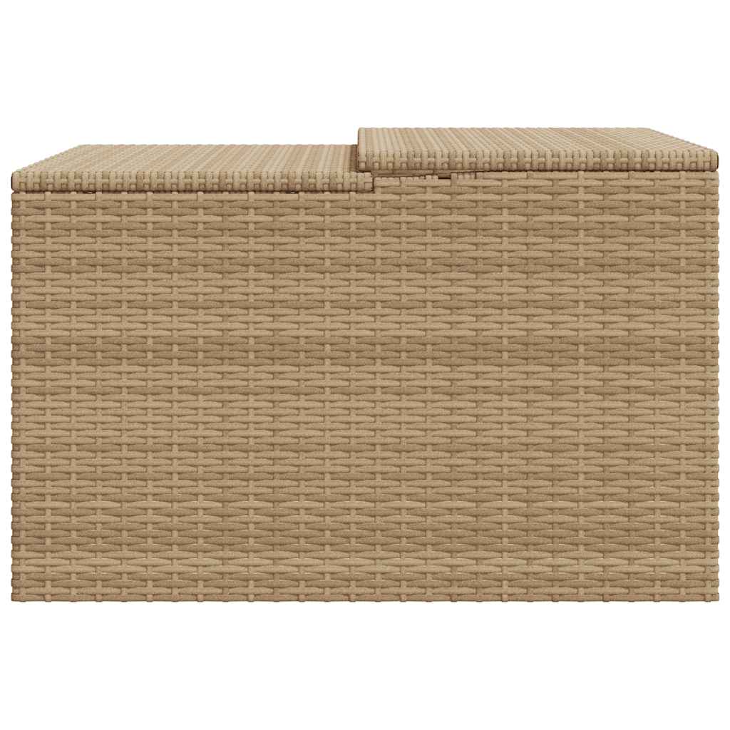 Robot Mower Garage Beige 86x90x52/57 cm Poly Rattan